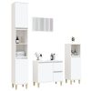 4 Piece Bathroom Furniture Set White Engineered Wood