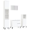 4 Piece Bathroom Furniture Set White Engineered Wood