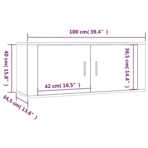 3 Piece TV Cabinet Set White Engineered Wood