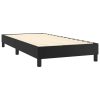 Box Spring Bed with Mattress Black 100×200 cm Faux Leather