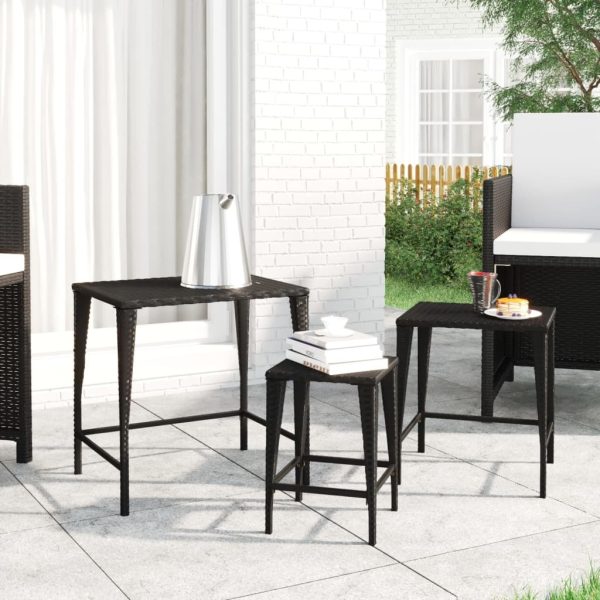 Nesting Tables 3 pcs Poly Rattan