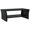 Coffee Table Black 100x50x40 cm Poly Rattan