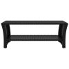 Coffee Table Black 100x50x40 cm Poly Rattan