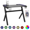 Gaming Desk LED with Y Shape Black 90x60x75 cm