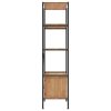 5-Tier Shelving Unit with Cabinet 80x40x163 cm Steel and Engineered Wood