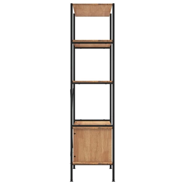 5-Tier Shelving Unit with Cabinet 80x40x163 cm Steel and Engineered Wood