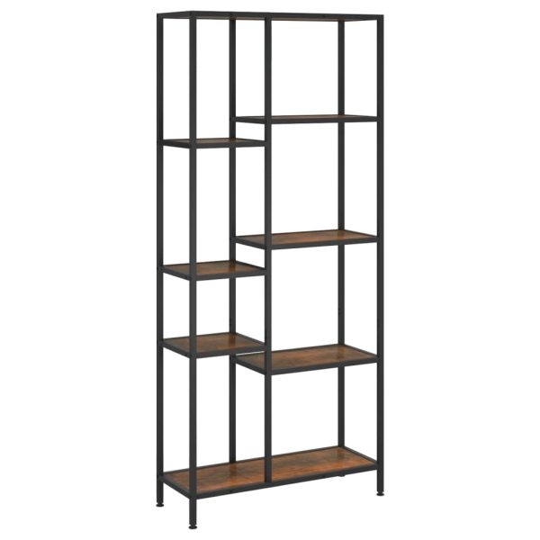 Book Shelf 80x30x180 cm Steel and Engineered Wood