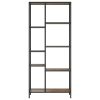 Book Shelf 80x30x180 cm Steel and Engineered Wood