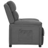 Reclining Chair Light Grey Fabric