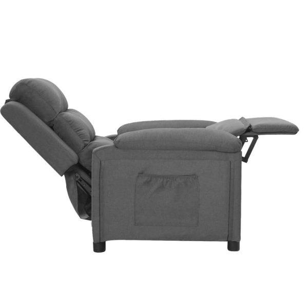 Reclining Chair Light Grey Fabric