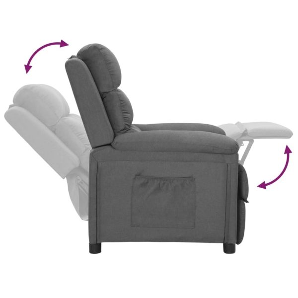 Reclining Chair Light Grey Fabric