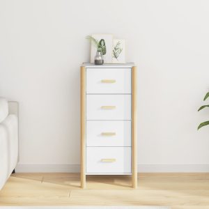 Highboard White 42x38x90 cm Engineered Wood