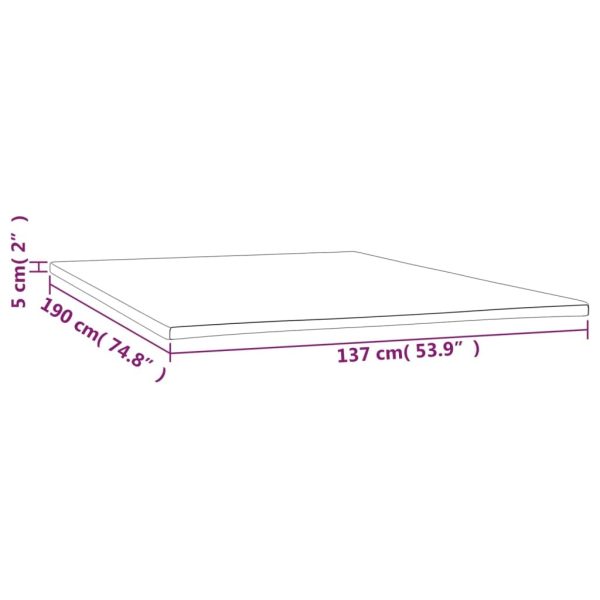 Mattress Topper 137x190x5 cm Full