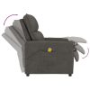 Massage Recliner Chair Dark Grey Microfiber Fabric