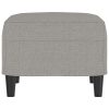 Footstool Light Grey 60x50x41 cm Fabric