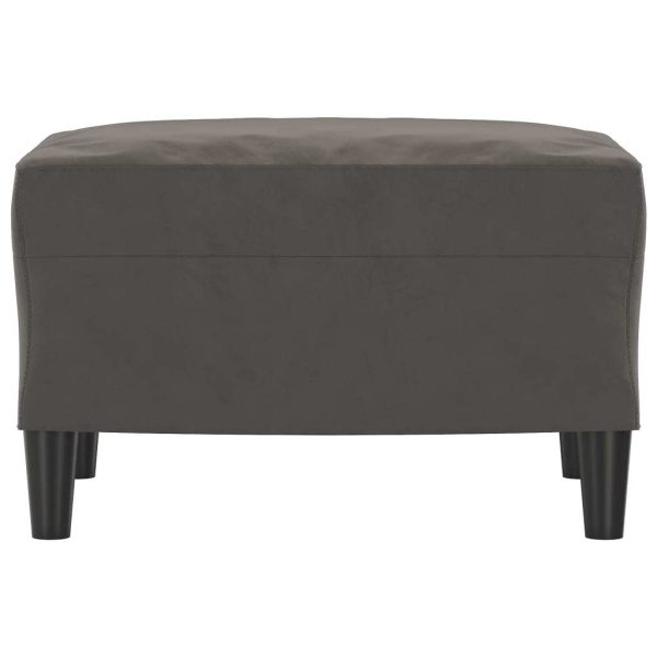 Footstool Dark Grey 60x50x41 cm Velvet