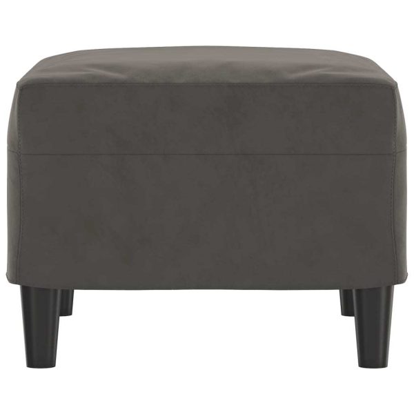 Footstool Dark Grey 60x50x41 cm Velvet