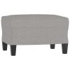 Footstool Light Grey 60x50x41 cm Fabric