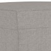 Footstool Light Grey 60x50x41 cm Fabric