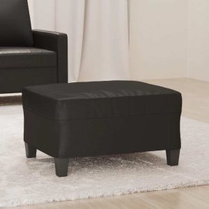 Footstool Black 70x55x41 cm Faux Leather
