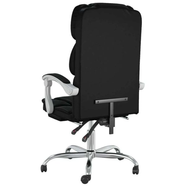 Reclining Office Chair Black Faux Leather