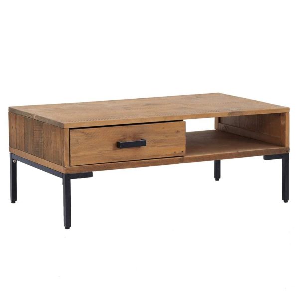 Coffee Table 90x50x35 cm Solid Recycled Pinewood