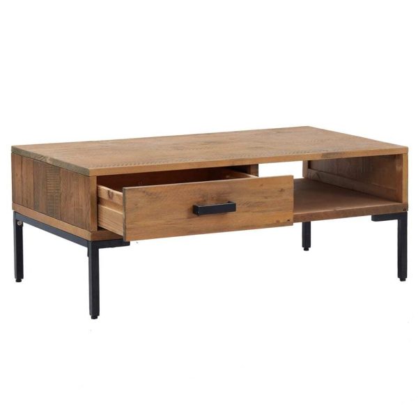 Coffee Table 90x50x35 cm Solid Recycled Pinewood