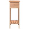 Side Table with Drawer 25x25x60cm Solid Wood Walnut