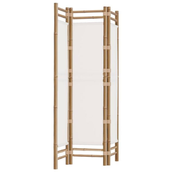 Cumbernauld Folding Room Divider Bamboo and Canvas