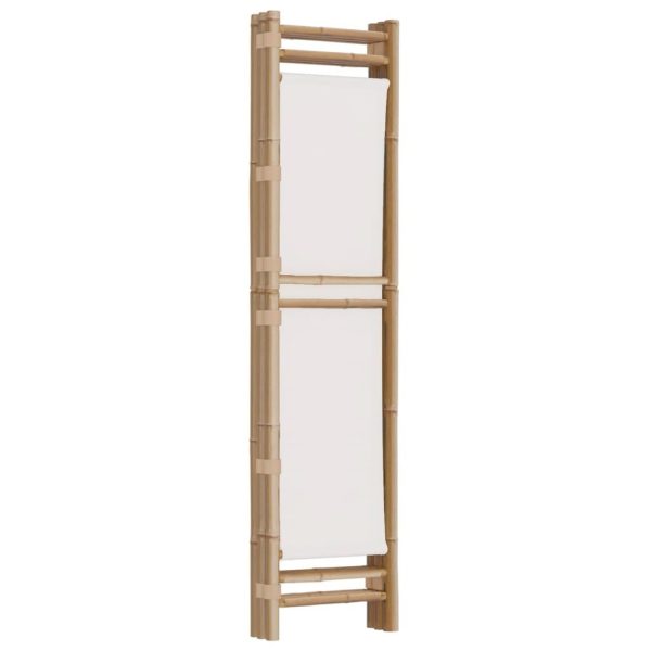 Cumbernauld Folding 3-Panel Room Divider 120 cm Bamboo and Canvas