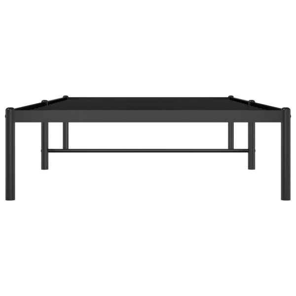 Metal Bed Frame Black 92×187 cm Single