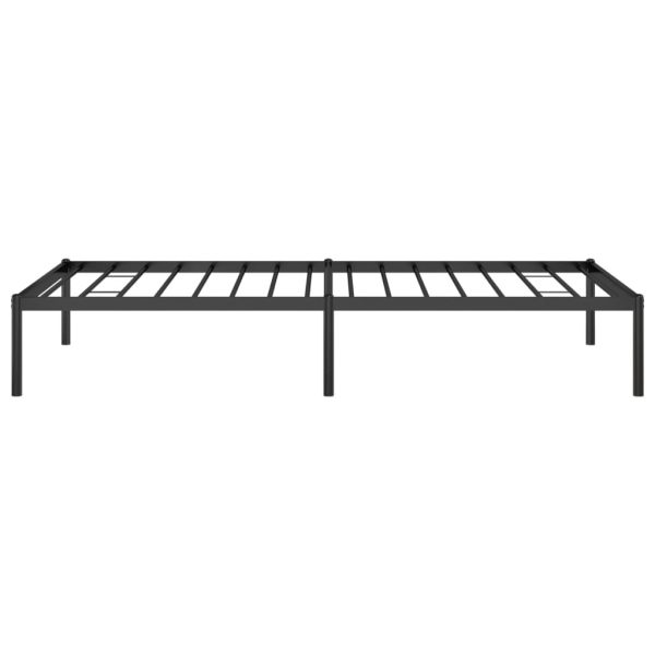 Metal Bed Frame Black 92×187 cm Single