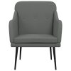 Armchair Dark Grey 63x76x80 cm Fabric