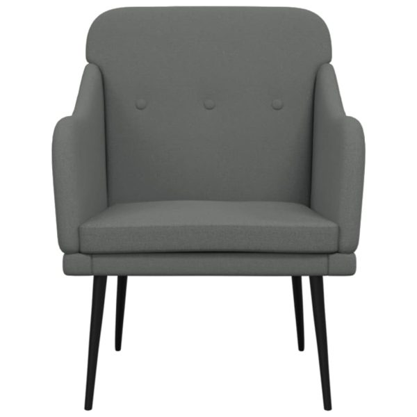 Armchair Dark Grey 63x76x80 cm Fabric