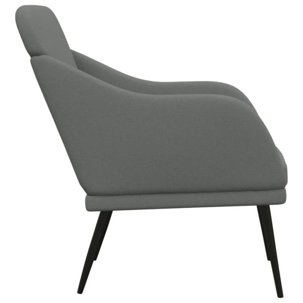 Armchair Dark Grey 63x76x80 cm Fabric