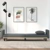 Sofa Bed with Cushions Dark Grey Fabric