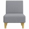 Chaise Longue Light Grey Fabric