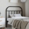 Metal Headboard Black 90 cm