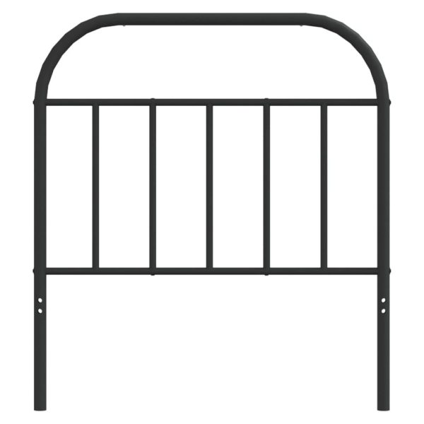 Metal Headboard Black 90 cm