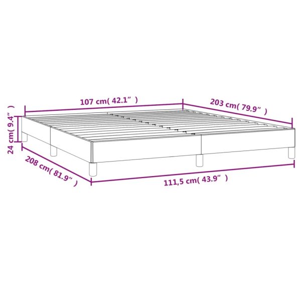 Bed Frame Black 107×203 cm King Single Size Fabric