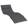 Sun Lounger Cushion Anthracite 180x60x3 cm Oxford Fabric