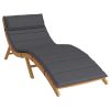 Sun Lounger Cushion Anthracite 180x60x3 cm Oxford Fabric