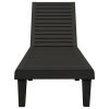 Sun Lounger Black 155x58x83 cm Polypropylene