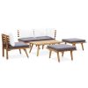6 Piece Garden Lounge Set Solid Acacia Wood