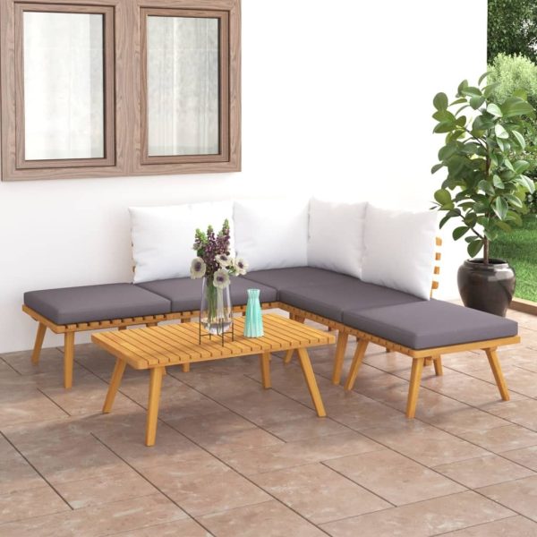 6 Piece Garden Lounge Set Solid Acacia Wood