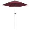 Parasol Burgundy 200×224 cm Aluminium