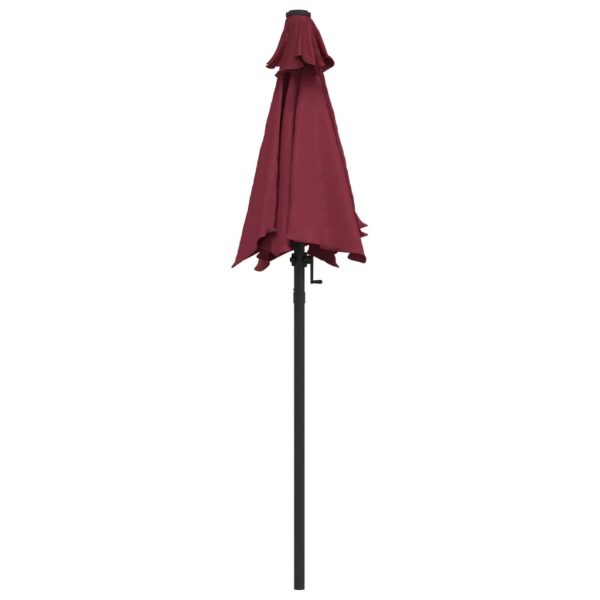 Parasol Burgundy 200×224 cm Aluminium