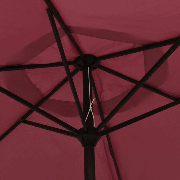 Parasol Burgundy 200×224 cm Aluminium