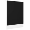 Dishwasher Panel Black 45x3x67 cm Engineered Wood