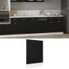 Dishwasher Panel Black 45x3x67 cm Engineered Wood